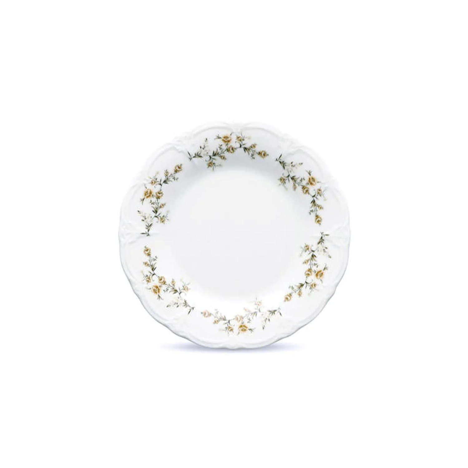 Plat bord 20,5cm brown flower Retro - Image 2