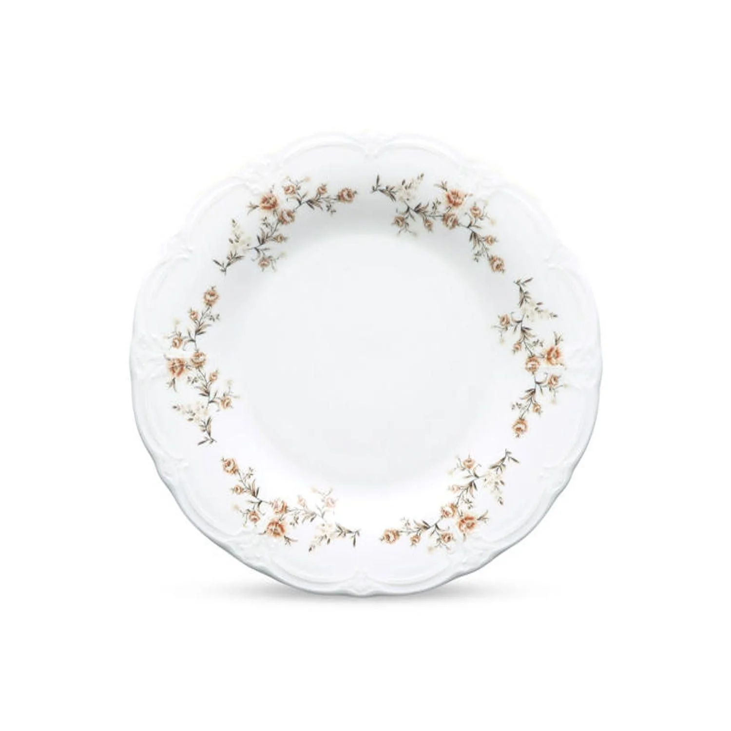 Plat bord 27,5cm brown flower Retro - Image 2