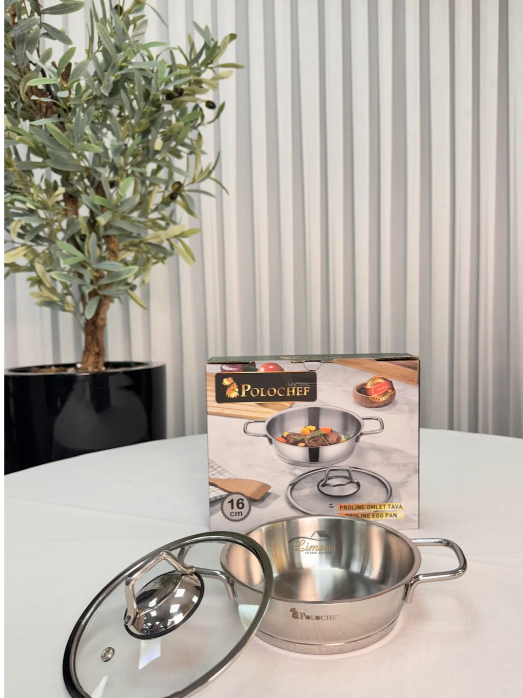 Polochef Proline omeletset met deksel RVS 16 cm - Image 3