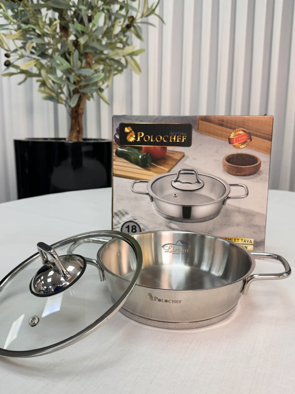 Polochef Proline omeletset met deksel RVS | 18 cm - Image 3