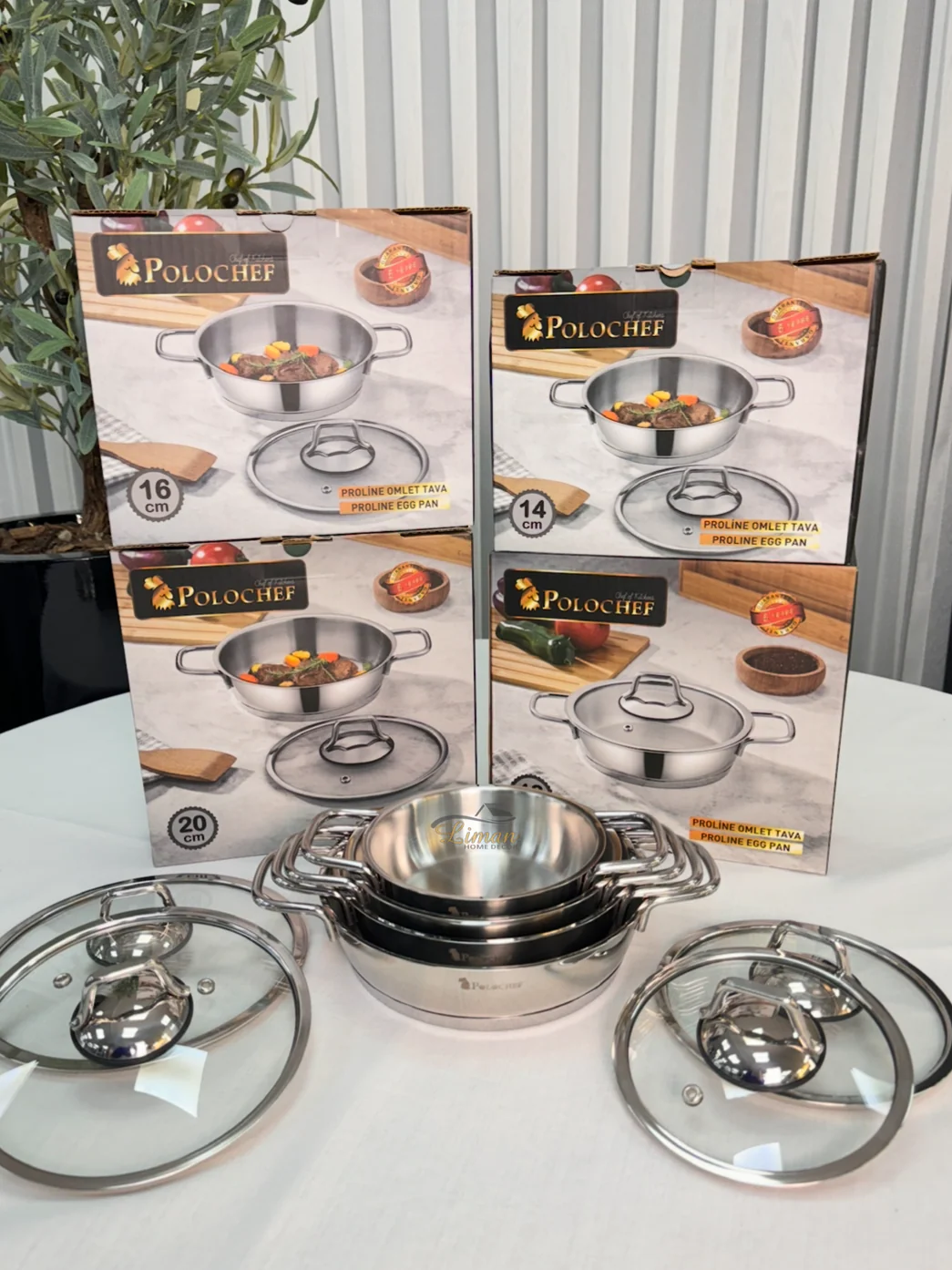 Polochef Proline omeletset met deksel RVS 16 cm - Image 4