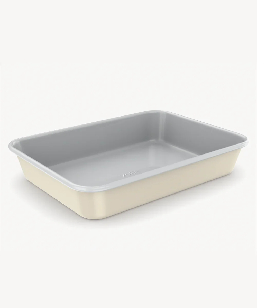 Rechthoekige keramische bakplaat beige – PFAS-vrij, Antiaanbak - Image 5