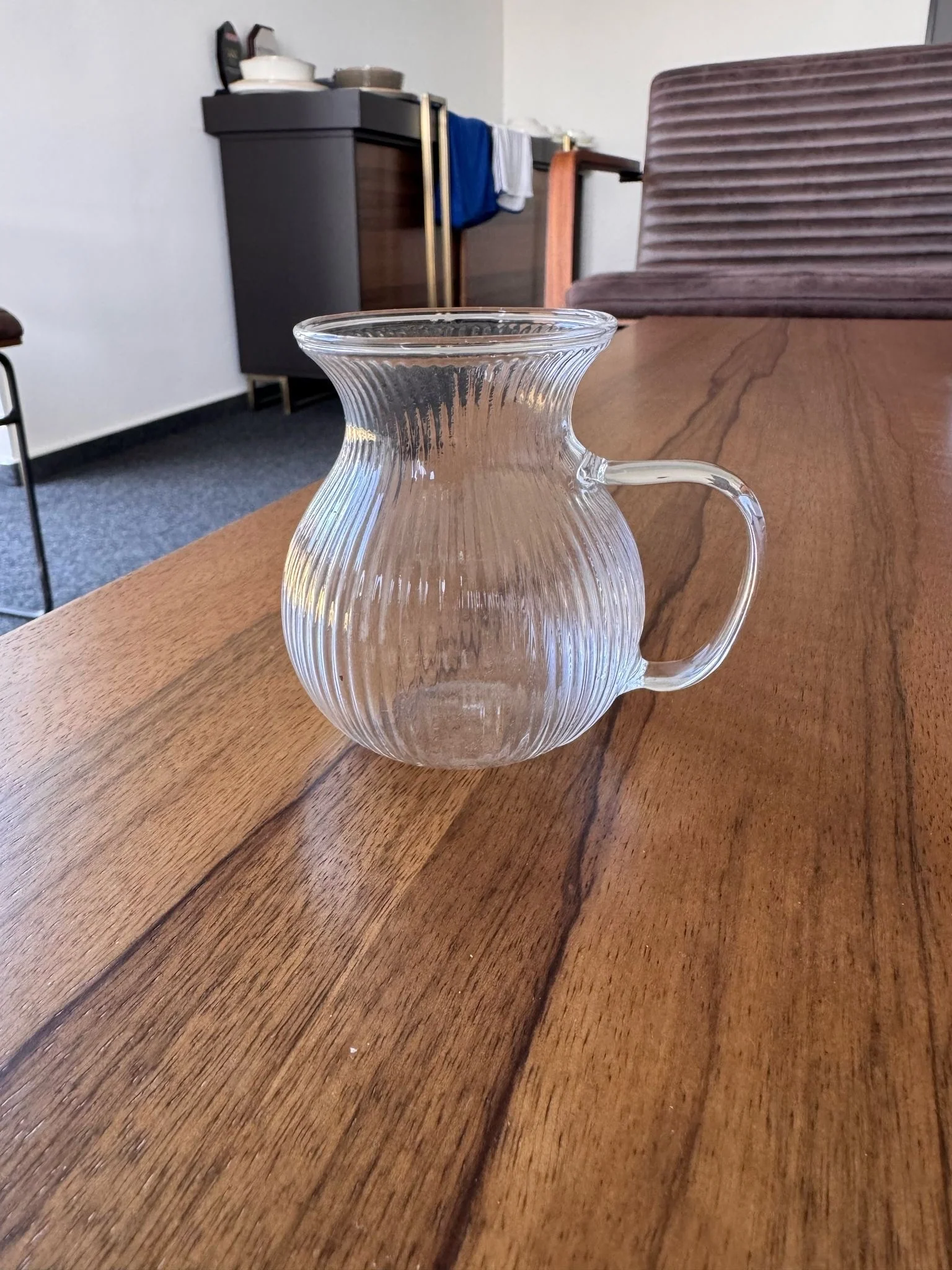 Ribbled Tombik Borosilikat Theeglazen met Handvat 6 Delig 200 ml - Image 4