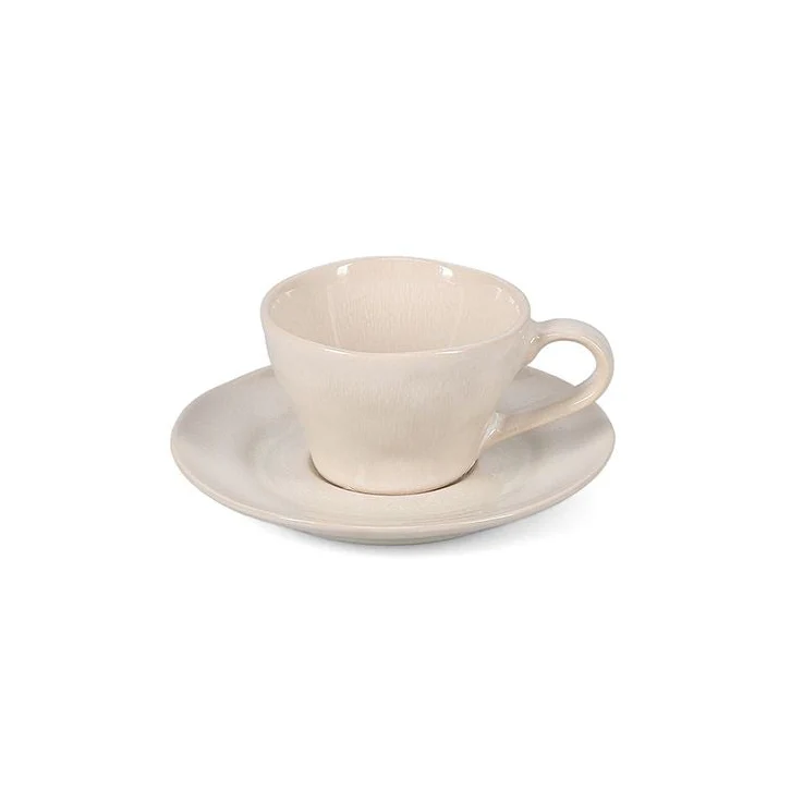 Rocca Espresosset / Mokkaschotel 9,5cl beige 8 Delig | 4 Persoons
