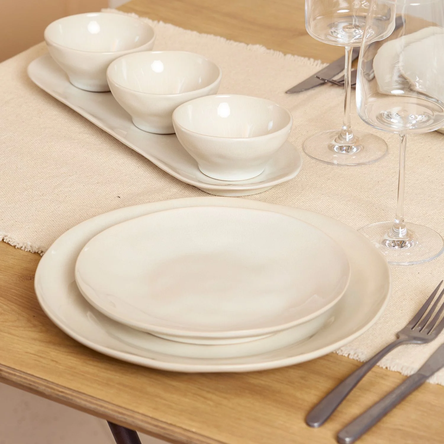 Rocca Plat bord 21,5cm beige - Image 4