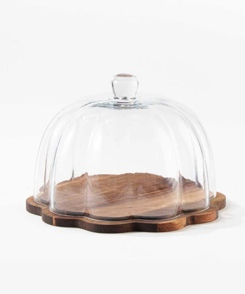 Rustic wood Daisy Cakestand | 26,5 cm