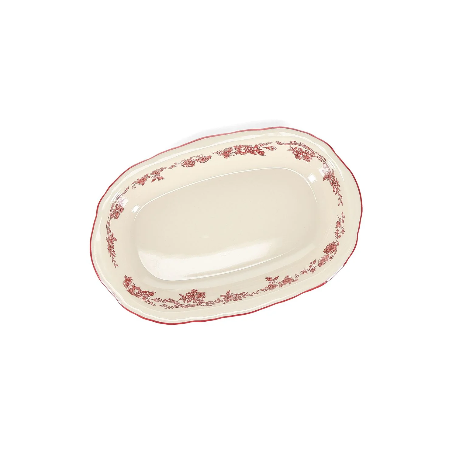 Serveerschaal 26,5x17,5xH4,5cm ovaal burgundy Cyril - Image 2
