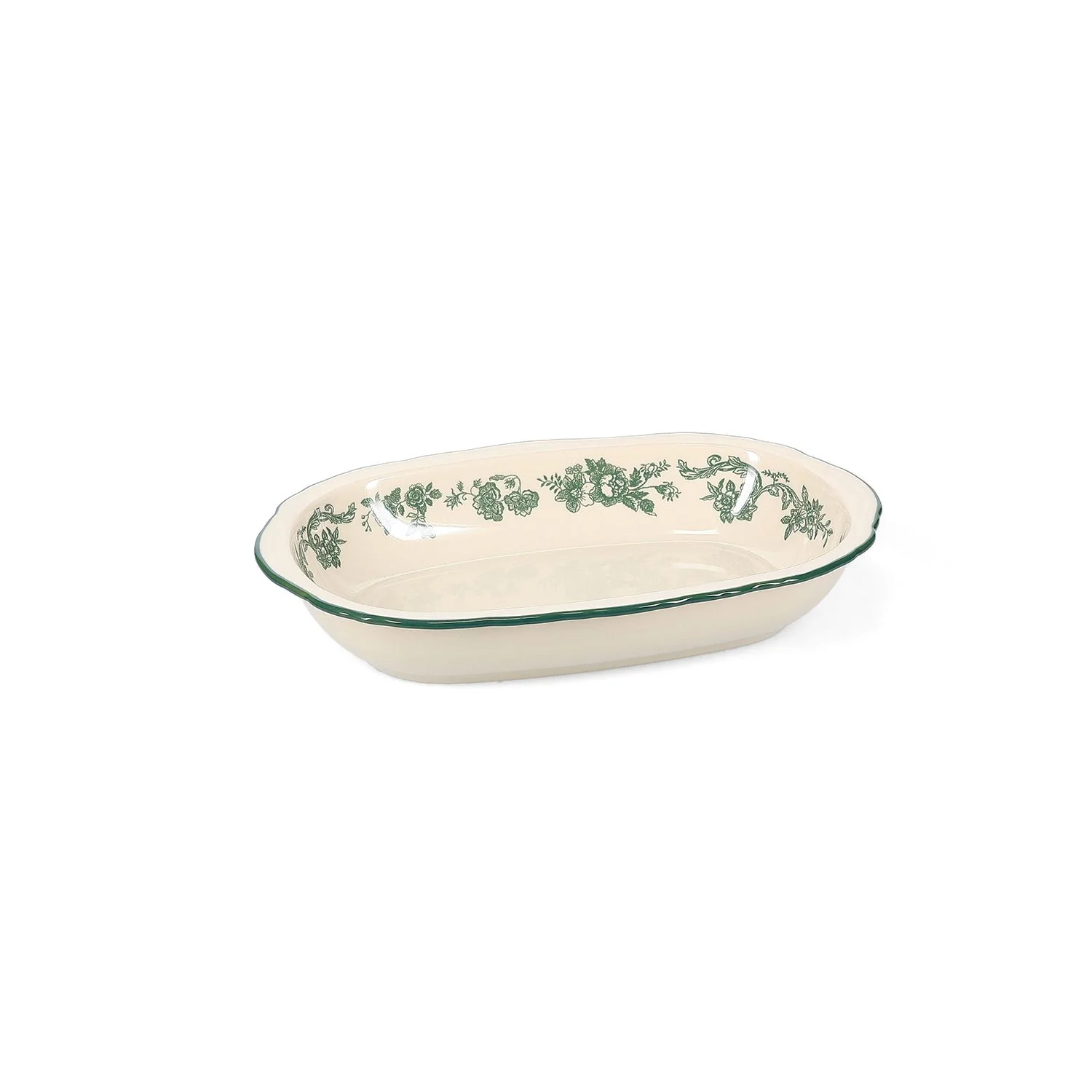 SERVEERSCHAAL 26,5X17,5XH4,5CM OVAAL GREEN CYRIL