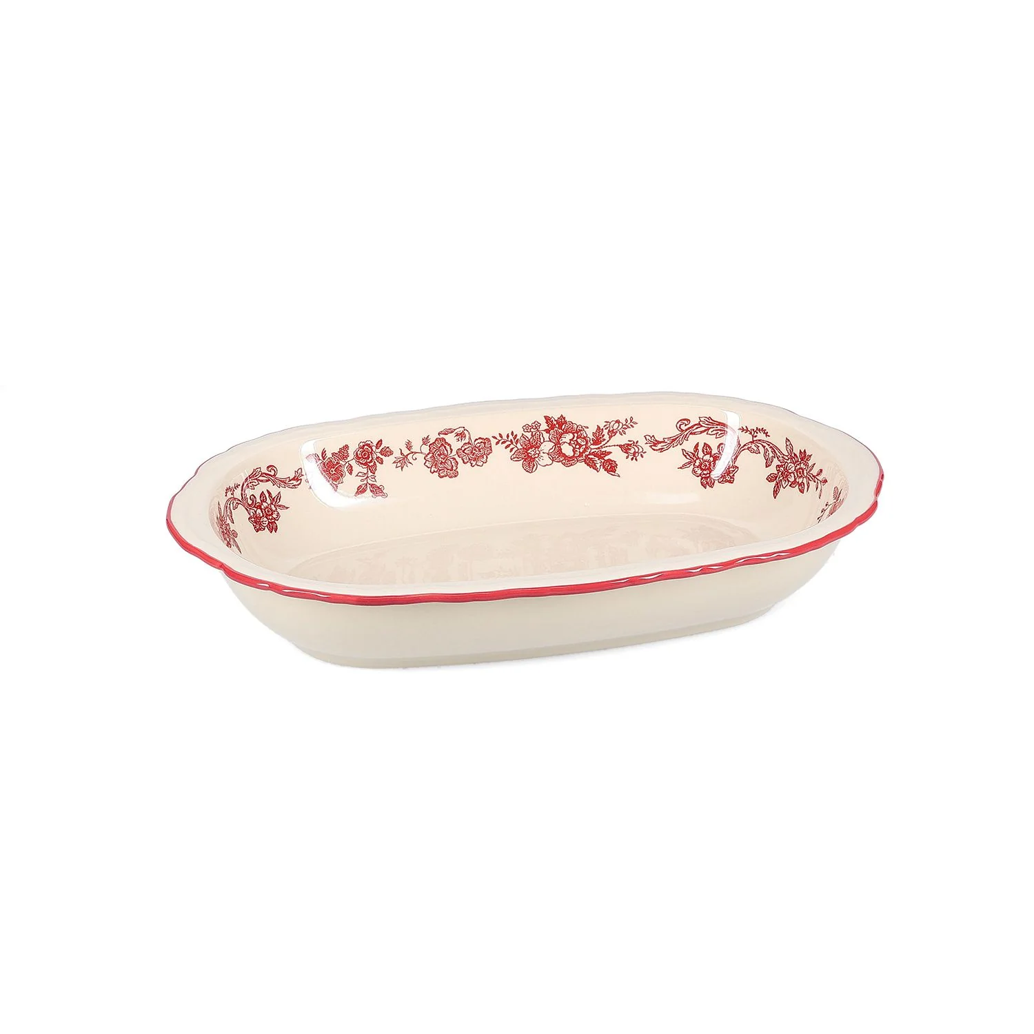Serveerschaal 31,5x21xH5,5cm ovaal burgundy Cyril