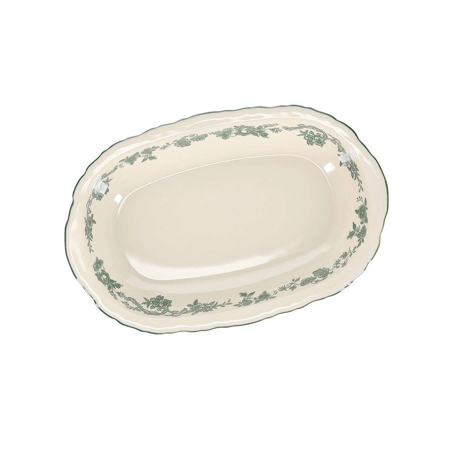 SERVEERSCHAAL 31,5X21XH5,5CM OVAAL GREEN CYRIL