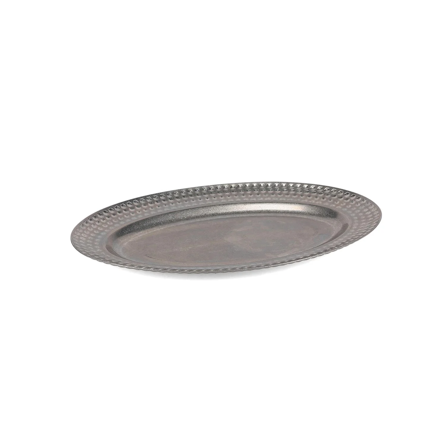 Serveerschaal 48x31cm met gestructureerde rand antique zilver Serve - Image 2