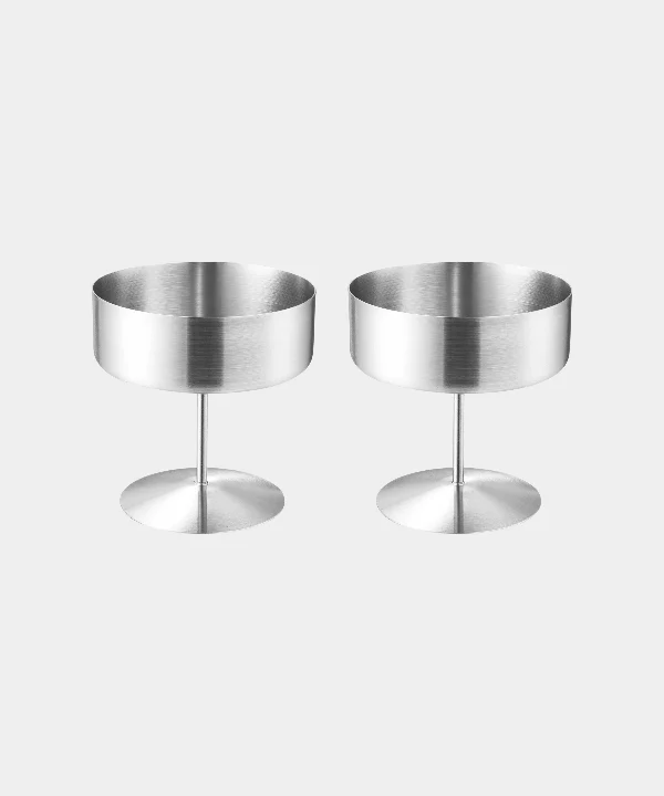 Silvara ( Aura ) Mat rvs schalen coupe / 2 Delig ( 400 ML  )