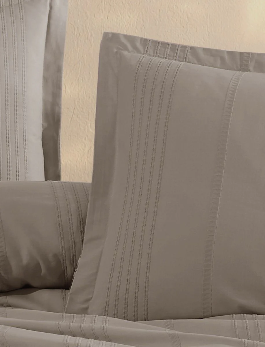 TAYLA DEKBEDOVERTREKSET | TAUPE 200X220 CM 4-DELIG - Image 2