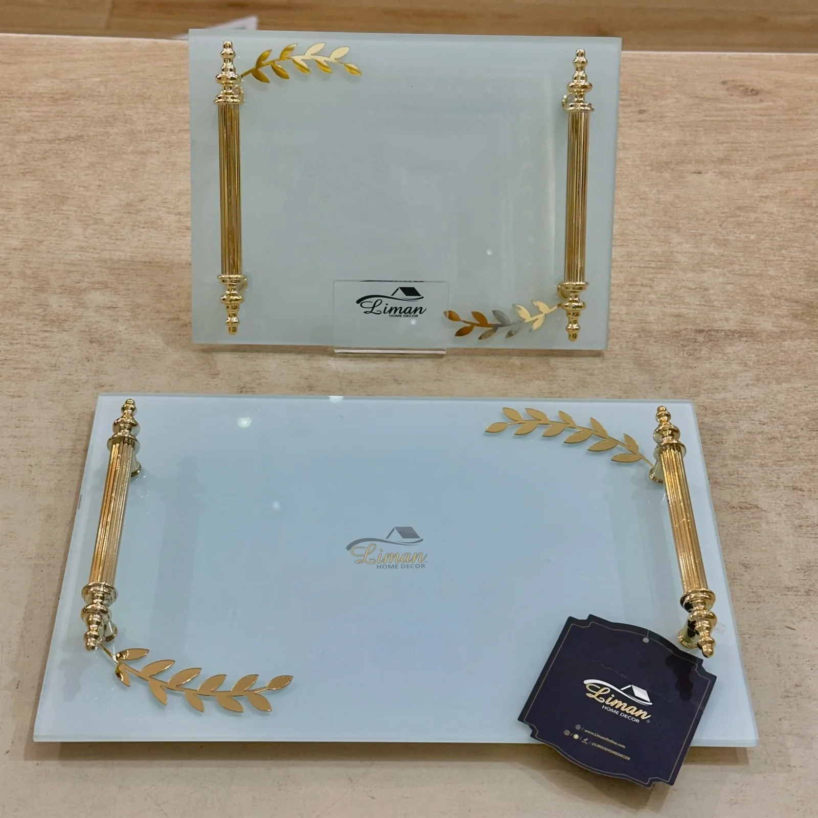 TIARA VERLOVINGSDIENBLAD GLAS WIT | GOUD