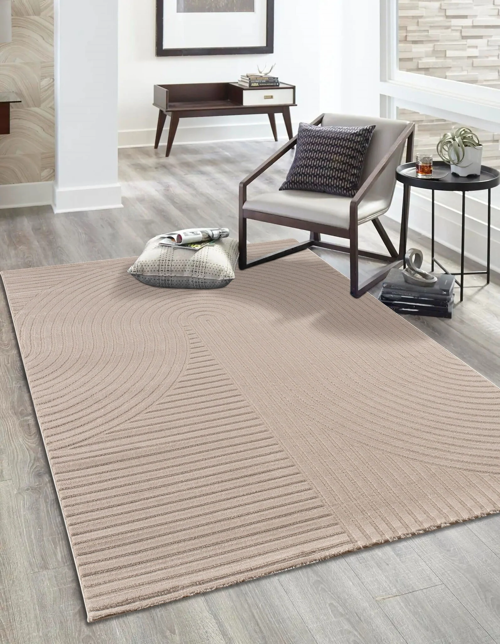 URGUP 39 HALI BEIGE Grote Boogjes - Japandi