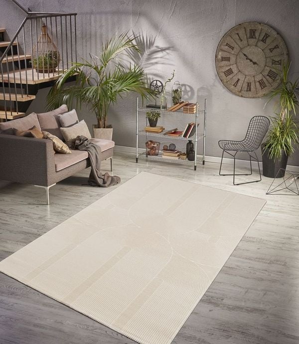 URGUP 78 HALI DARK CREAM (fijne) Boogjes - Japandi
